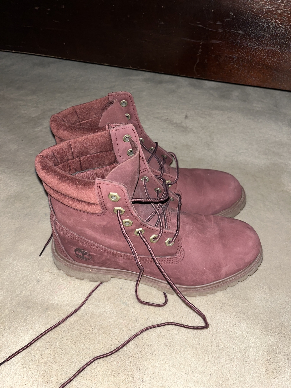 Timberland Wine Lace-Up Boots